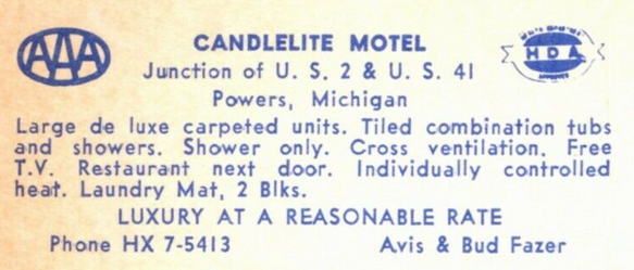 Candlelite Motel - Old Post Card (newer photo)